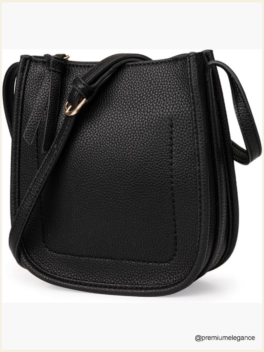 Small Vegan Leather Crossbody Bag with Adjustable Strap Multi Pocket